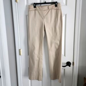 White House Black Market Legacy Beige Straight Leg Pants